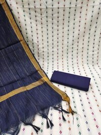 Dhruvi Blue Heavy Cotton Dress Material
