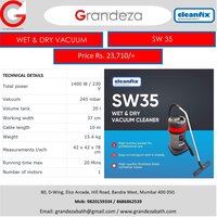 CLEANFIX SW35 Wet n Dry Vacuum Cleaner