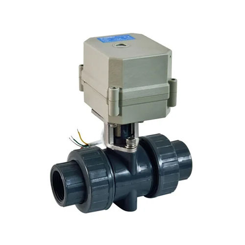 Silver Motorized Polypropylene Ball Valve