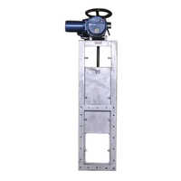 Silver Motorized Slide Gate Guillotine Damper