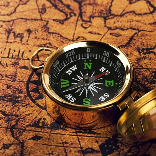 Golden Solid Brass Nautical Pocket Compass