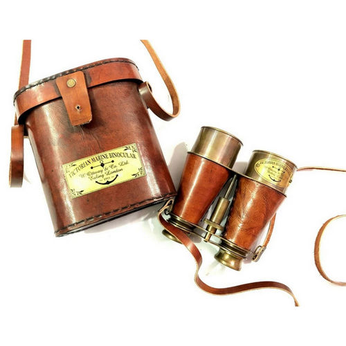 Brass Plate Binocular And Cover