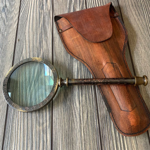 Brown Magnifying Reading Glass