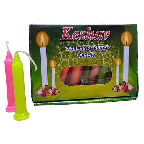 Colored Flame 400X20 Keshav Charming Stand Candle Gift Pack