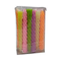 4inch Keshav Dinner Candles - Paraffin Wax, 4" Size, Multicolor | Colored Flame, Cotton Wick, Perfect For Weddings, Parties, And Religious Activities