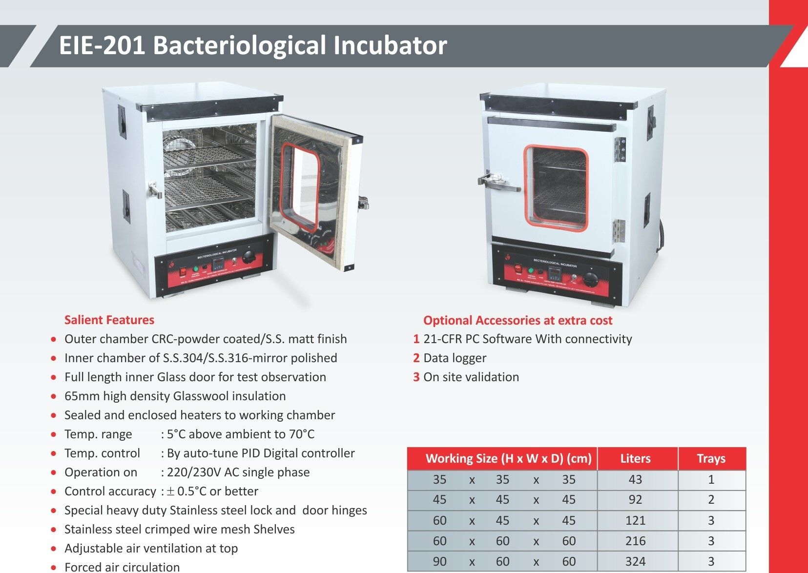 Bacteriological Incubator