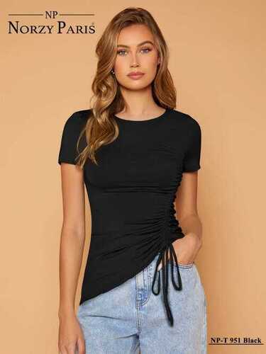 Round Black Ladies Sleeveless Sports T Shirt at Rs 150/piece in Noida