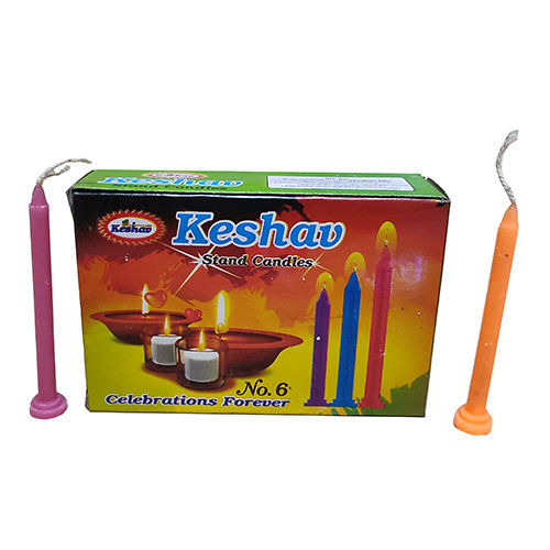 60x10 Keshav No. 6 Coloured Stand Candles