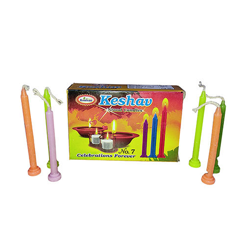 50x10 Keshav No. 7 Coloured Stand Candles