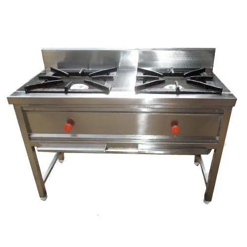 SS Unitech Two Burner Indian Cooking Range