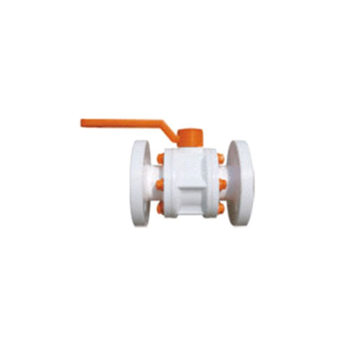 White Pp Flanged Ball Valve