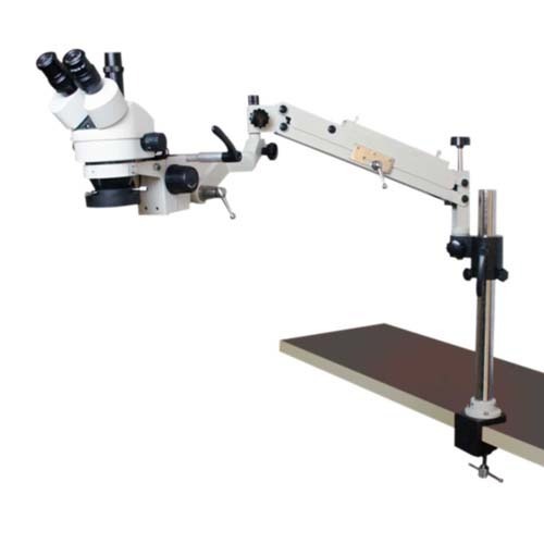 Articulated Trinocular Stereo Zoom Microscope