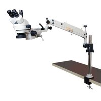 Articulated Trinocular Stereo Zoom Microscope