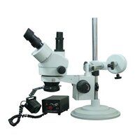 Articulated Trinocular Stereo Zoom Microscope