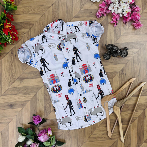 Mens Ethnic Pattern Printed Shirt