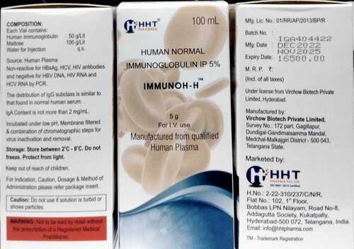 IMMUNOH - H (HUMAN NORMAL IMMUNOGLOBULIN 5%) INJ