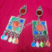 Ladies Colored Oxidised Earrings