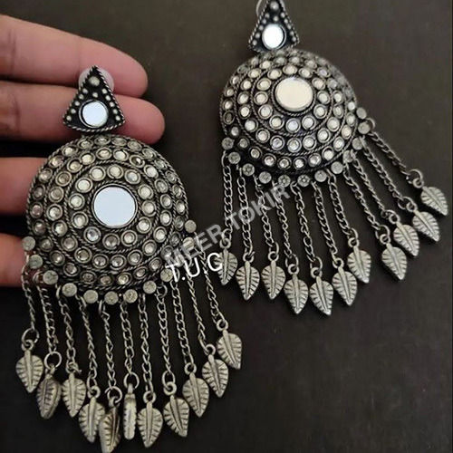 Silver Oxidised Earings Gender: Women