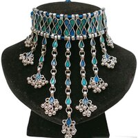 Designer Oxidised Afghani Necklace