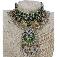 Ladies Oxidised Afghani Necklace