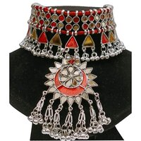 Ladies Oxidised Afghani Necklace