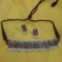 Ladies Oxidised Necklace Set