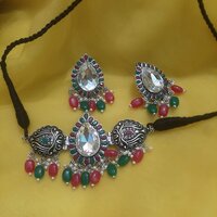 Ladies Oxidised Necklace Set