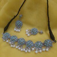 Ladies Oxidised Necklace Set