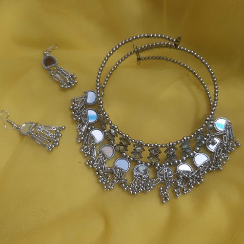 Stylish Oxidised Chokker Necklace Set