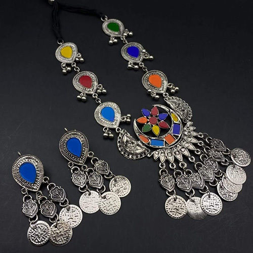 Stylish Oxidised Chokker Necklace Set