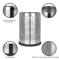 Sintage Perforated Stainless Steel Dustbin 7x10