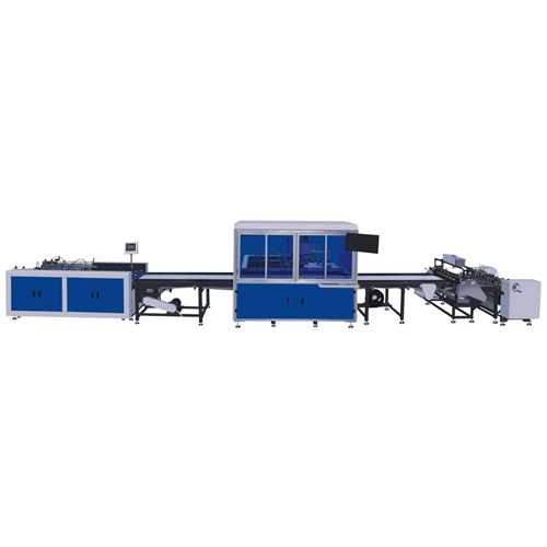 Blue & White Fully Automatic Case Making With Four Side Folding Machine