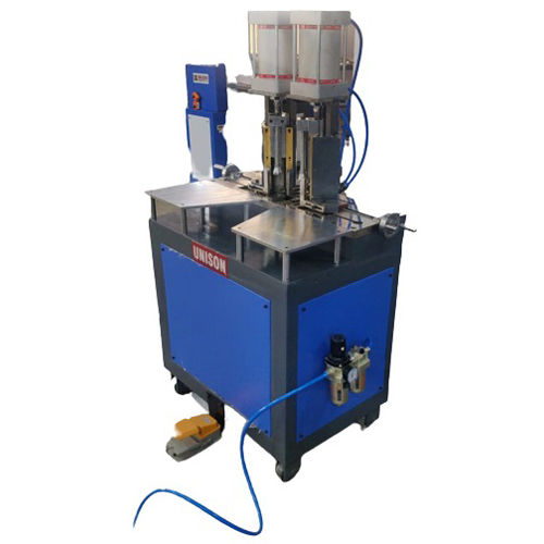 Blue Pneumatic Twin Round Corner Cutting Machine