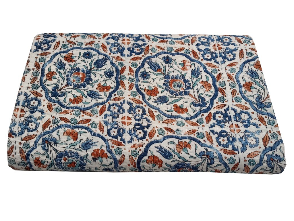 Cotton Kantha Quilt Bedspred