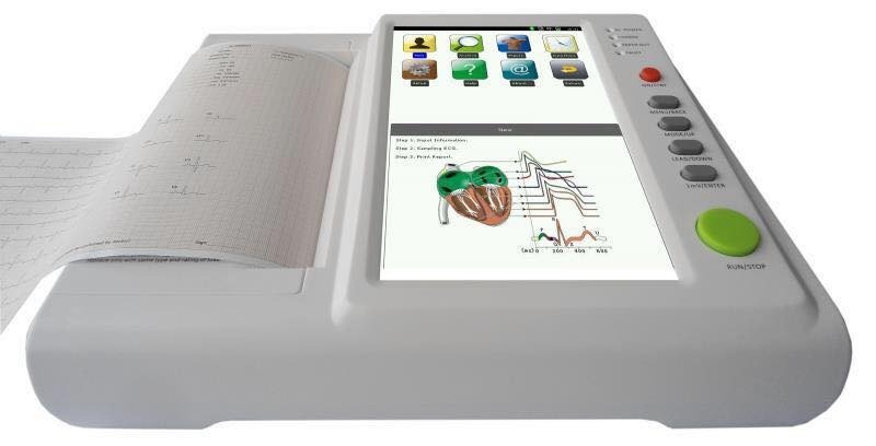 12 CHANNLE ECG WITH TOUCH SCREEN