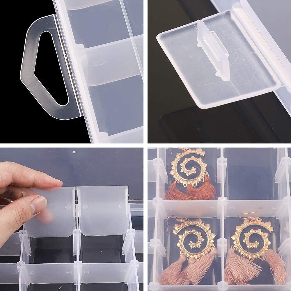 36 Grid Multipurpose Jewelry Organiser Box with Adjustable Dividers