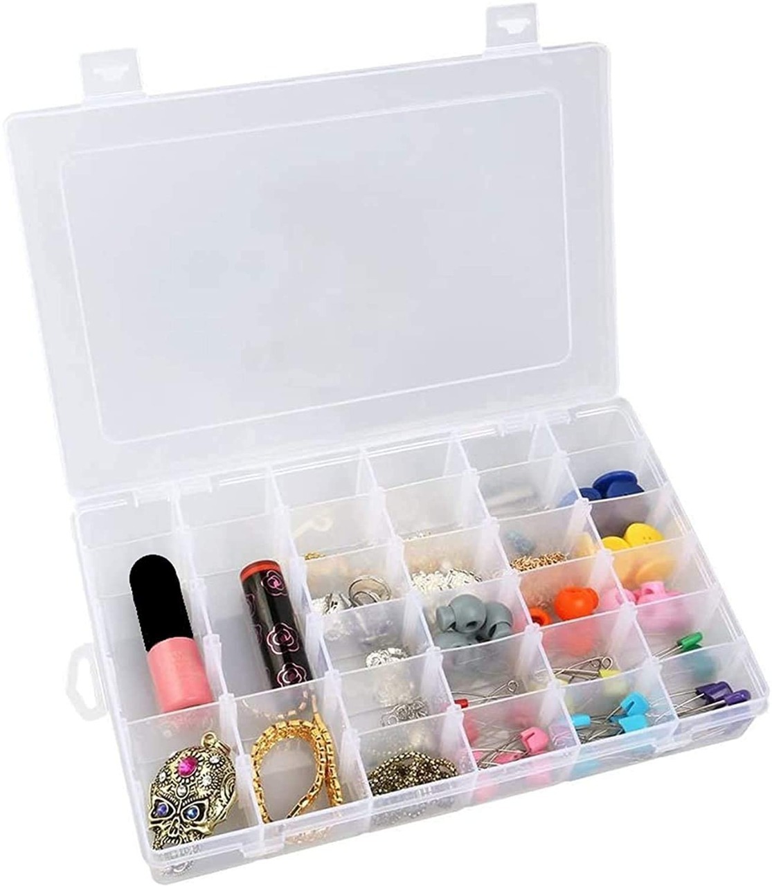 36 Grid Multipurpose Jewelry Organiser Box with Adjustable Dividers