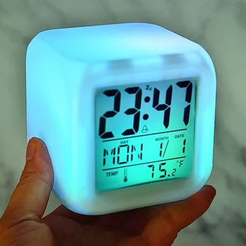 2519 ABS Digital Led Color Changing Clock