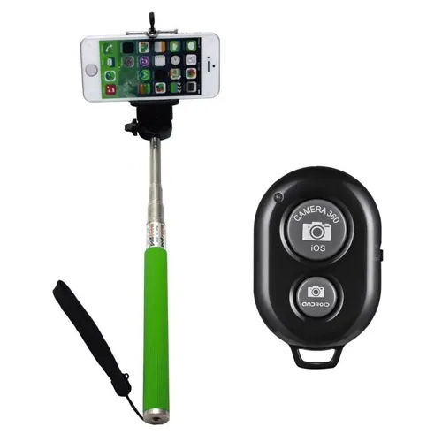 ABS Plastic Selfie Stick With Bluetooth Shutter