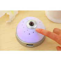 Abs Plastic White Star Projection Clock - White Color, Plastic Material | Stylish Design With Starry Night Projector Function