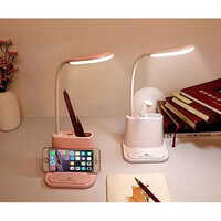 Rechargeable Desk Lamp With Phone Holder And USB