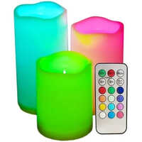 Changing Led Candle Set With Remote