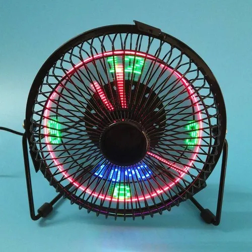 6 Inches Clock Fan With Temperature