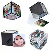 10x10cm Rotating Cube Photo Frame