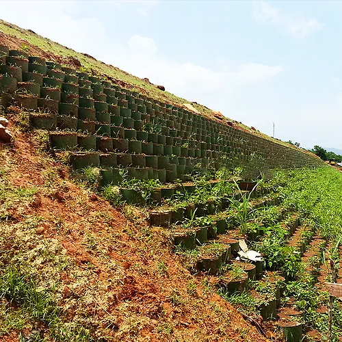 H200 Landscape River Bed Slope Protection Textured Perforated Hdpe Geocell