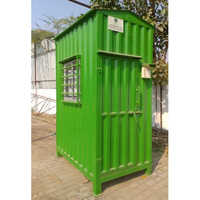 Ms Security Cabin - Milt Sheet Material, 4x4 Rectangular Size, Customized Color - Pvc Door And Windows With Sliding Style