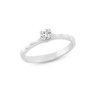 Round Ladies Natural Cubic Zircon Rings