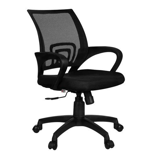 Flora Mesh Office Revolving Desk Chair - 21x21x36 Inch, Black Durable Mesh, Lightweight Easy to Clean Design