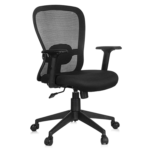 Machine Made 25X20X47.5 Inch Medium Back Office Chair With Adjustable Arms