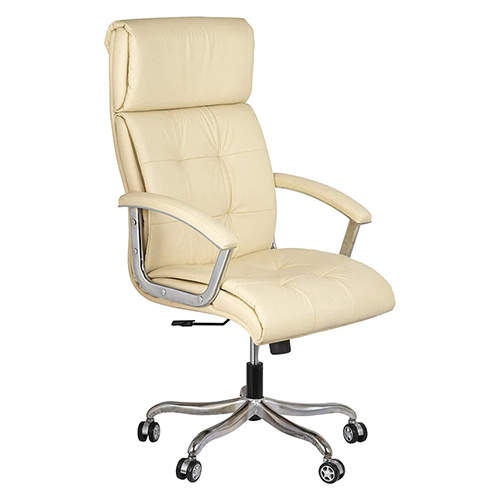 मशीन मेड एमबीटीसी मिस्टिक हाई बैक रिवॉल्विंग लाइट बेज ऑफिस चेयर